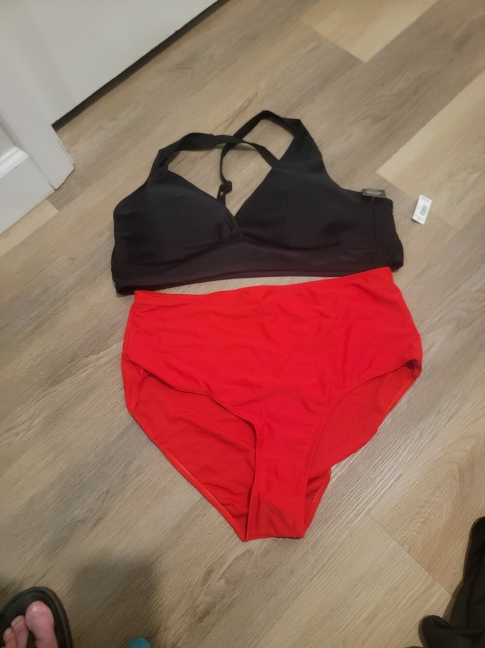 Red & Black Plus Size Bikini Set. Torrid Black Top Sz 3 NWT Red Bottom Sz 3XL